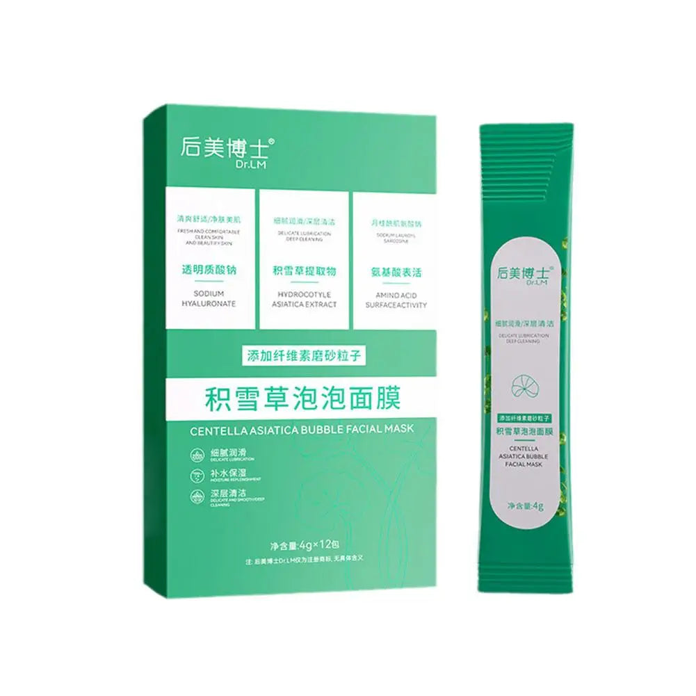Centella Asiatica Bubble Facial Mask Blackhead Removal Freeze Mask Soothing Bubble Mask Shrink Pores Brighten Skin Nourish Mask
