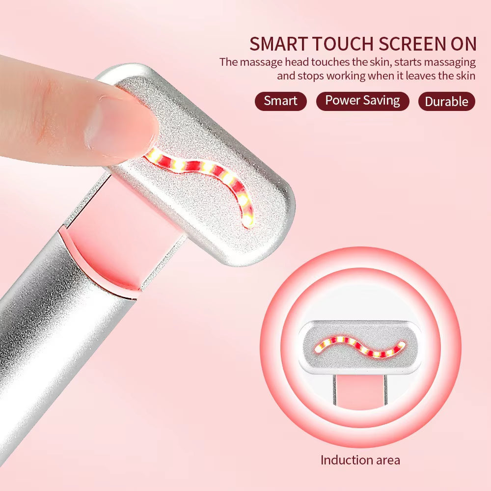 EMS Microcurrent Face Lifting Device Red Light Therapy Facial Wand Eye Neck Massager Skin Tightening anti Wrinkle Beauty Tool