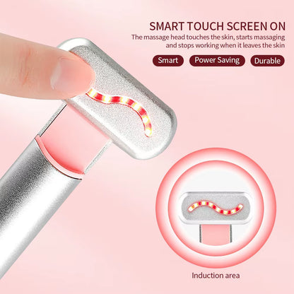 EMS Microcurrent Face Lifting Device Red Light Therapy Facial Wand Eye Neck Massager Skin Tightening anti Wrinkle Beauty Tool