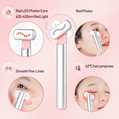 EMS Microcurrent Face Lifting Device Red Light Therapy Facial Wand Eye Neck Massager Skin Tightening anti Wrinkle Beauty Tool