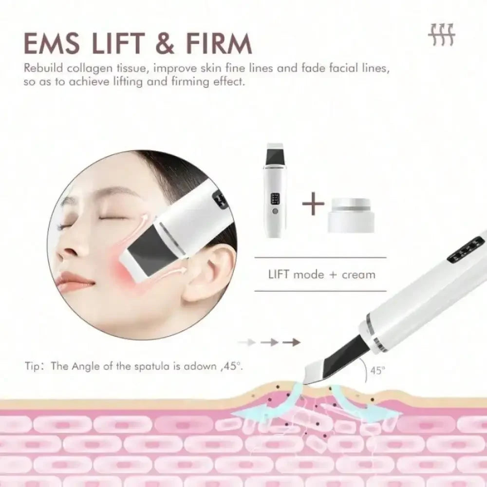 LumiClear Pro — EMS Ultrasonic Skin Scrubber & Pore Cleanser