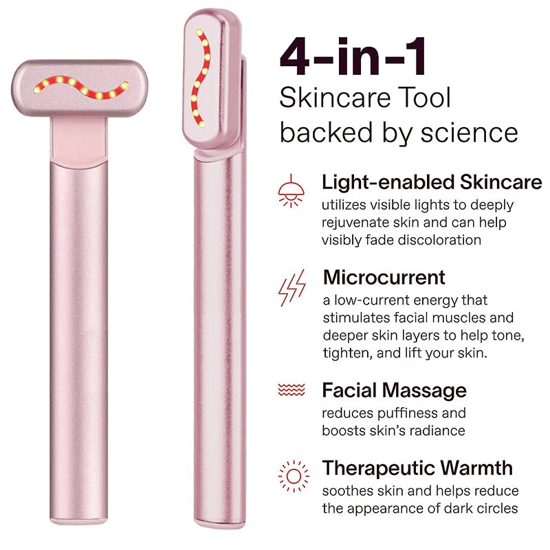 LumiWand Pro — 4-in-1 EMS Microcurrent Facial Wand
