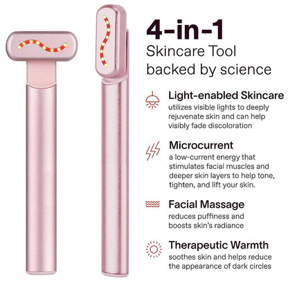 LumiWand Pro — 4-in-1 EMS Microcurrent Facial Wand