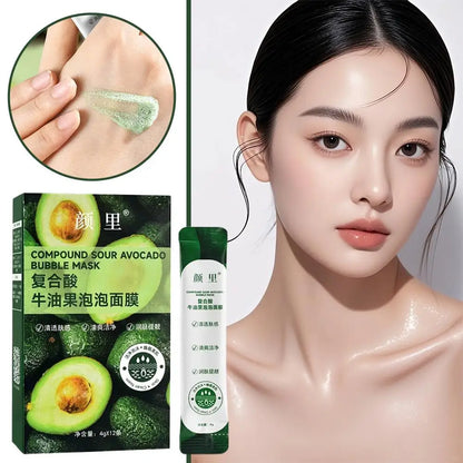 Centella Asiatica Bubble Facial Mask Blackhead Removal Freeze Mask Soothing Bubble Mask Shrink Pores Brighten Skin Nourish Mask