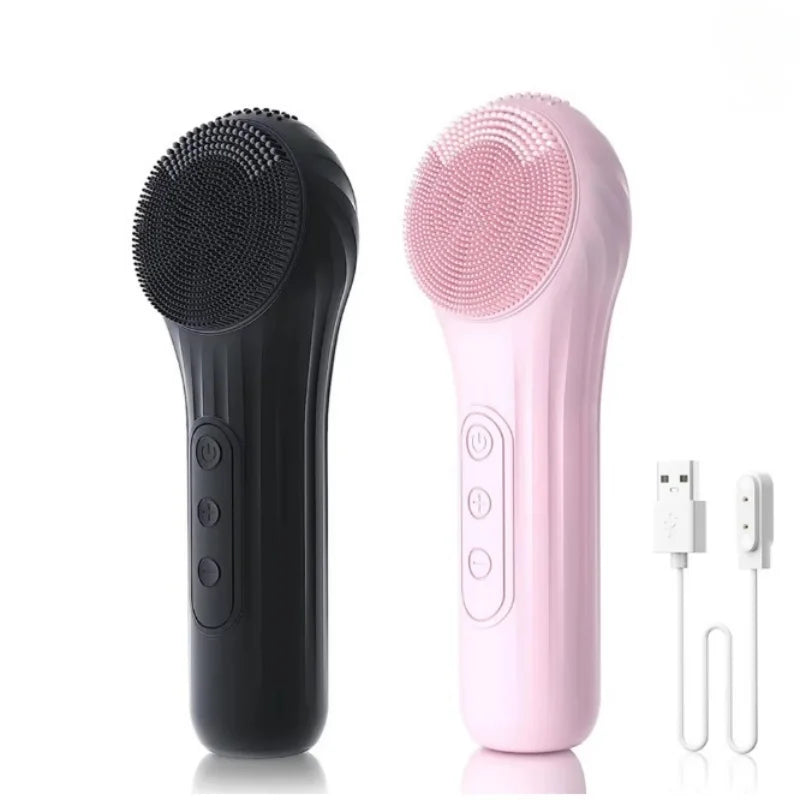 Sonic Waterproof Facial Cleansing Brush Rechargeable Scrubber Exfoliating Vibrating Deep Clean Face Cleaner Skin Care Tool