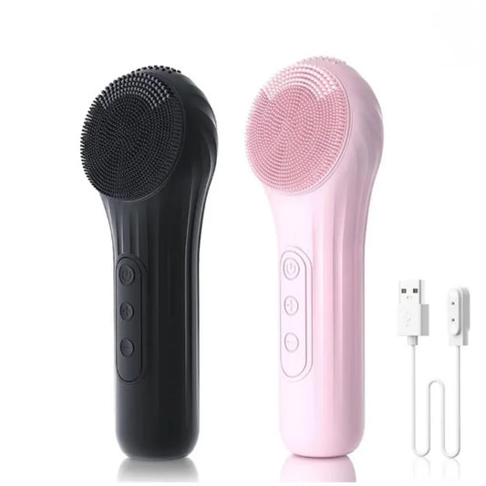 Sonic Waterproof Facial Cleansing Brush Rechargeable Scrubber Exfoliating Vibrating Deep Clean Face Cleaner Skin Care Tool