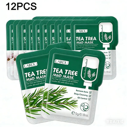 12pcs Sakura Mud mask Brightening Hydrating Face Mask Luminious Skin Clean Facial Cleansing Clay Hydrating Anti Wrinkle Skincare