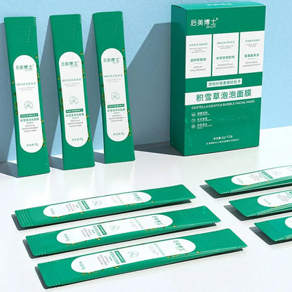Centella Asiatica Bubble Facial Mask Blackhead Removal Freeze Mask Soothing Bubble Mask Shrink Pores Brighten Skin Nourish Mask